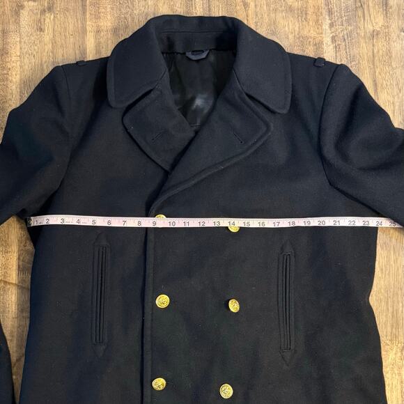 US Naval Academy Uniform Melton Wool Peacoat Gold Buttons Made In USA Size 42R - Picture 6 of 10